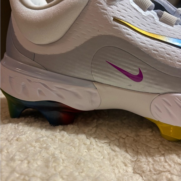 Nike Alpha Huarache Elite 4 Low MCS Baseball Cleats Mens 12 White FQ7724-106 - Picture 4 of 10